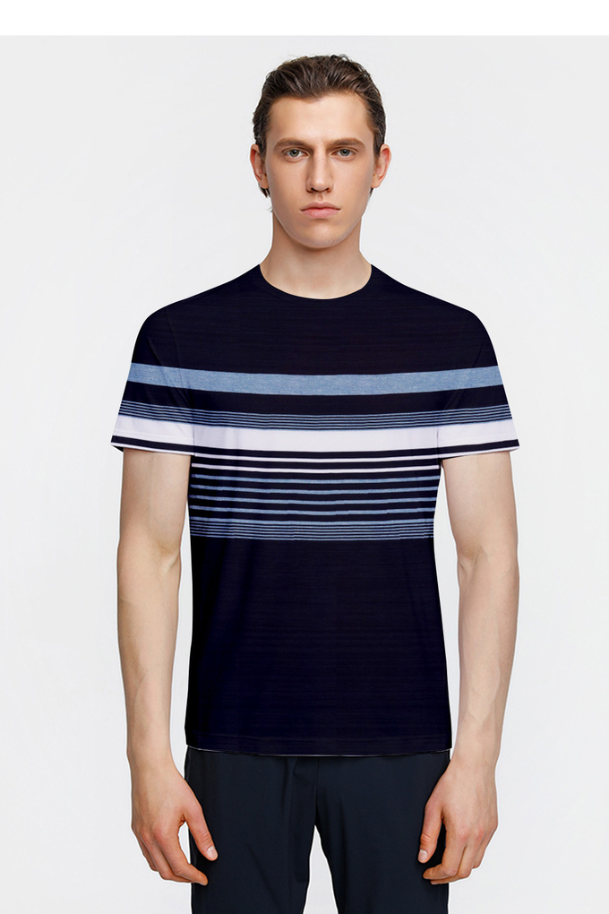 Soft And Comfortable Versatile Striped Material Fabric For T-Shirt