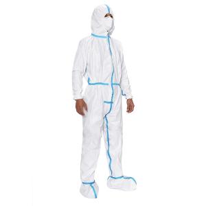 Quality Breathable Disposable Protective Coveralls Fluid Resistant For Work Protection wholesale