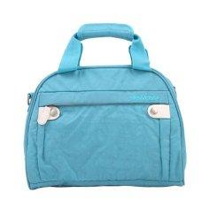 Quality Handled Make up Bags Washing Fabric Blue Cosmetic Cases Bags wholesale