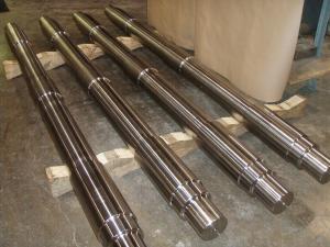 Quality Carbon Steel Plating Spur Gear Shaft , Threaded Large Shaft wholesale