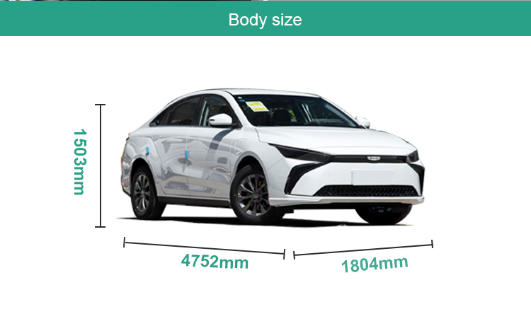 480km Range 2023 EV Electric Car Geometry G6 Design Battery Energy Auto 4-door 5-seat Body Structure
