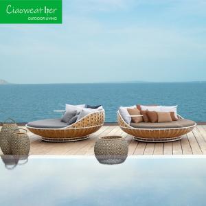 Quality Hotel Restaurant Banquet Home Coffee Outdoor Swing Chair with Cushion Sunbed Porch Swing Bed Sofa Rattan Patio Furniture Sets wholesale