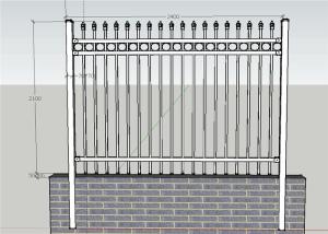 Quality Ornamental Picket Steel Fence Panel / Black Steel Fence / Ornamental Steel Fence wholesale