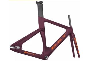 Quality 700C Fixed Gear Carbon Track Bike Frame With Fork Max 25C Tire wholesale