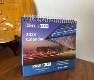 Quality CDR PSD Desk Art Paper Calendar Stitching Binding PU Leather wholesale