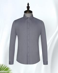 Quality Men's Blue Stripe Long Sleeve Non-ironing Formal Bamboo Fiber Dress Shirt for Men wholesale
