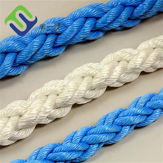 Wear Resistance 8 Strand Polyester Rope high tenacity Marine Braided Poly Rope