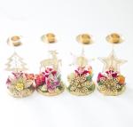 Fashionable Design Iron Ornament Christmas Candle Holder