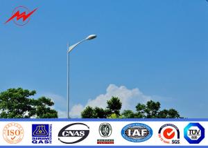 Quality Street Lighting Single Bracket Parking Light Poles 5m Height 3mm Thickness wholesale