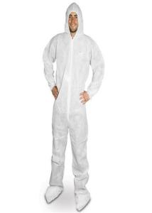 Quality ISO9001 Approved Chemical Resistant Disposable Coveralls With Front Zipper wholesale