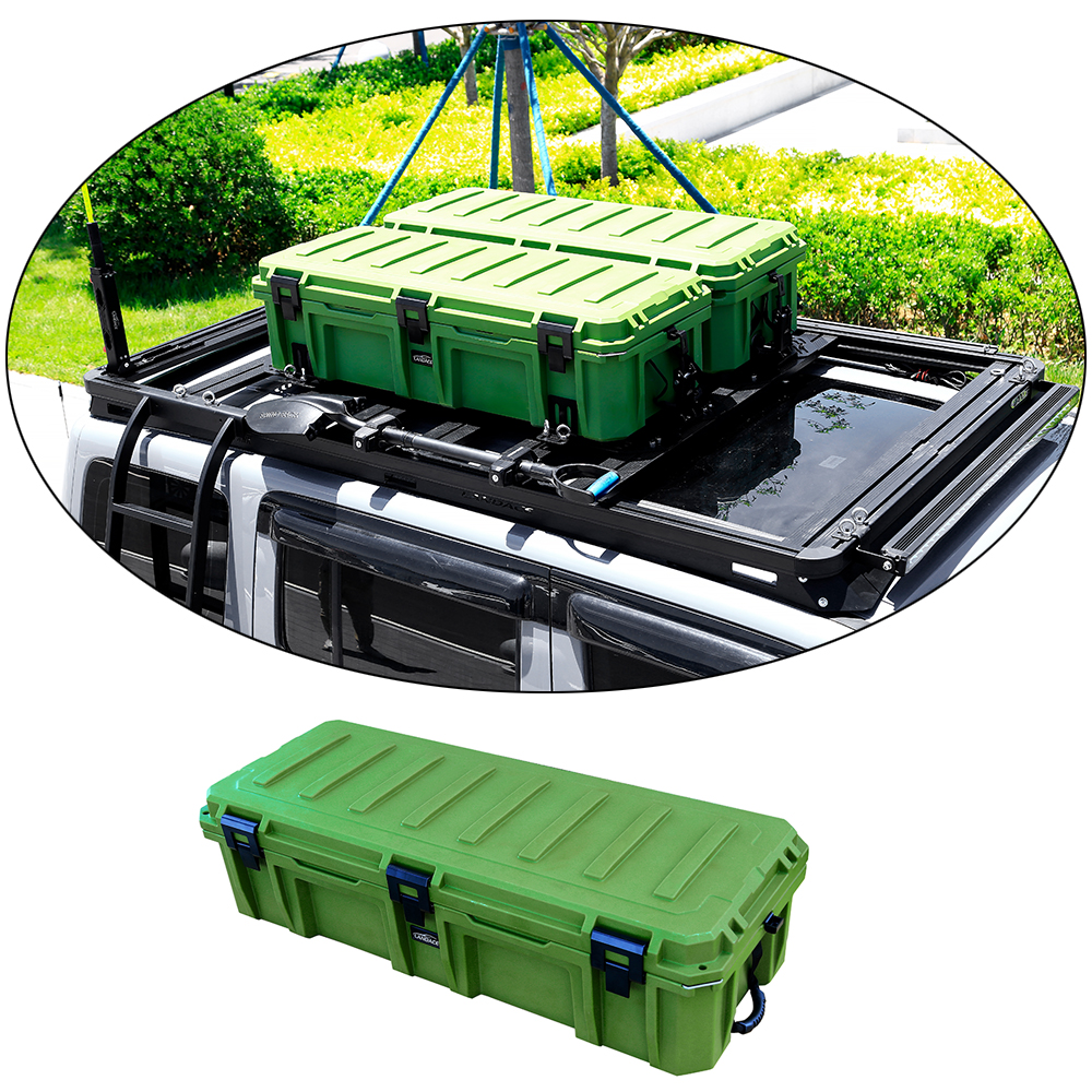 110L Capacity Hard Shell Car Rooftop Luggage Storage Case Box for Heavy Duty Tool Box