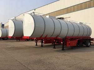 Quality Carbon Steel 3 Axle Chemical Tanker Truck , 34CBM Asphalt Tanker Trailer wholesale