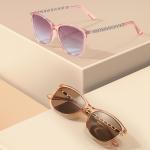 Women'S Large Metal Sunglasses Anti Ultraviolet Anti Reflective CE
