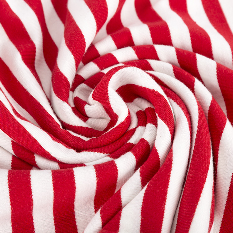 Easy To Care For And Breathable And Hygroscopic Striped Knit Fabric For Casual Wear