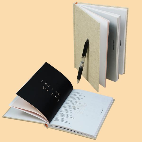 Self Publishing Poem Collect Hardcover Book Printing Custom B5 Linen CMYK