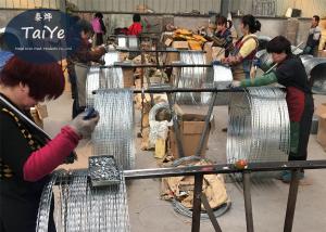 Quality Anti Rust 304 Stainless Steel Razor Wire BTO22 Type 500mm Coil Diameter wholesale