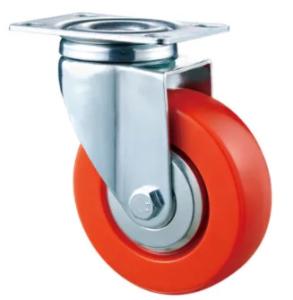 Quality Red Caster Polyurethane Wheels For Counter 100kgs wholesale