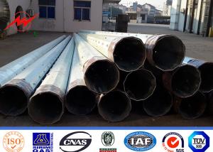 Quality 1.1 Safety 17m Height Electrical Power Pole 4.5mm Thickness Galvanised Steel Poles wholesale