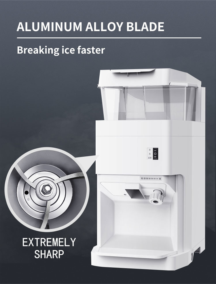 6l Countertop Electric Ice Crusher 400kgs/H , 320rpm Snow Cone Ice Crusher