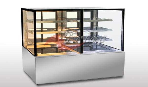 Cheap Cold & Warm 2 In 1 Food Display Showcase 3 Shelves Distance & Angle Adjustable for sale