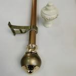 Windows 28mm European Style Black Cast Iron Curtain Rods