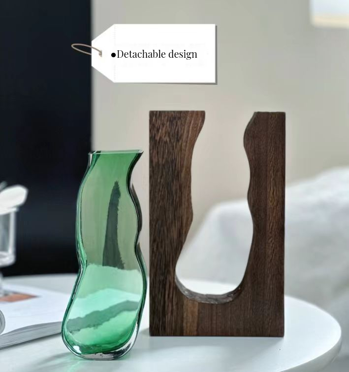 Custom Tall Cylinder Glass Vase with Contemporary Design Style and Customized Color