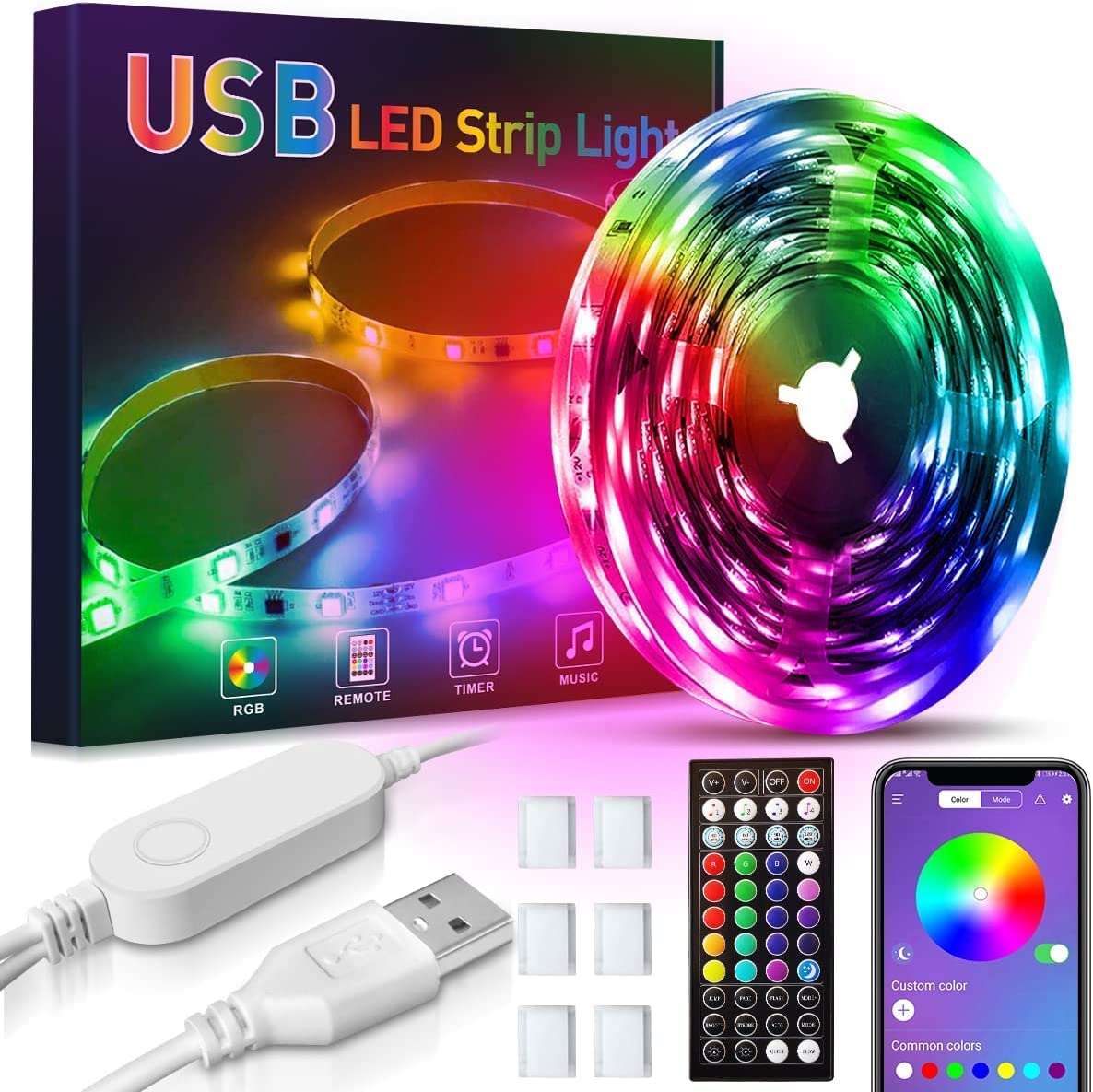 5M 3M DC 5V 12V Smart 5050 RGB LED Strip With IR Wifi Auto Lighting Systems