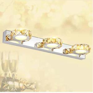 Quality Clear Bathroom Stainless Steel Led Crystal Mirror Lamp 46 X 5cm wholesale