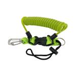Stainless steel wire coil landyard with carabiner for underwater camara photo