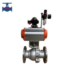 Quality ANSI Pneumatic Actuator Driven Stainless Steel Flanged Ball Valve wholesale