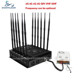 Quality 80m 5G Signal Jammer Blocker VHF UHF GPS Lojack 12 Channels VHF wholesale