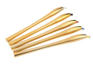 Quality Golden Luxury Disposable Eyebrow Manual Tattoo Pen For Permanent Makeup wholesale
