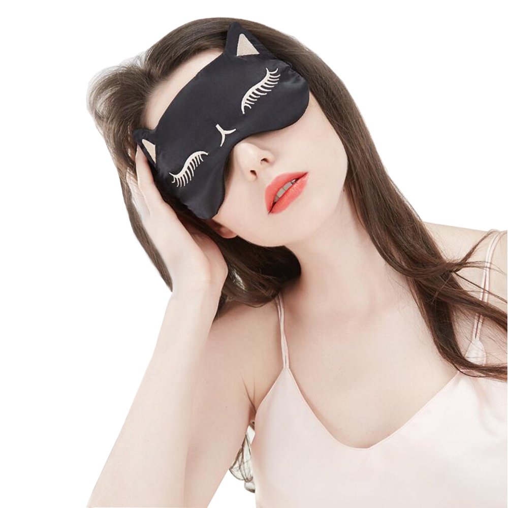 Travel 9x21cm Mulberry Silk Sleep Mask Blindfold For Sleeping