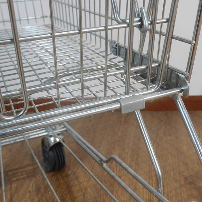 125L Retail High Capacity Escalator Asian Type Steel Metal Shopping Trolley
