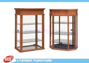 Quality Full vision Wood Display Cabinets MDF showcase with solid wood veneer / paint finished wholesale
