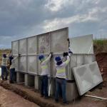 200m3 GRP Frp Sectional Water Tank In Kenya Fire Fighting Water Tanks