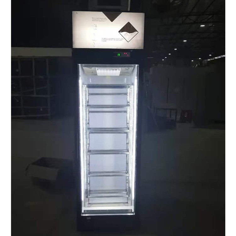 Fan Cooling 450L Convenience Store Display Cooler For Dairy