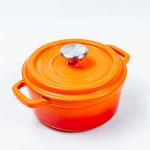 Country Design Eco Friendly Cast Iron Dutch Oven With Two Handles