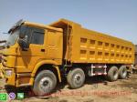 Load Capacity 41-50TON 2016 Year Used Dump Truck , Yellow Color Howo 8*4 Wheel