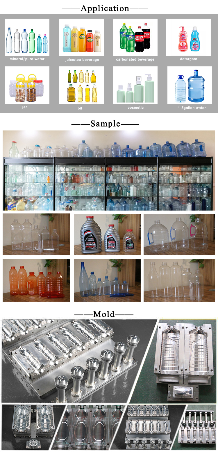 Fully Auto 6 Cavity PET Bottle Blowing Machine 49kw 6kg/Cm2