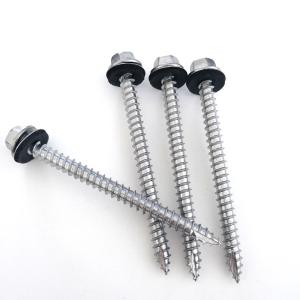Quality AISI 410 Type 17 Roofing Screws , ANSI Hex Washer Head Self Driving Screw SUS410 Inox wholesale