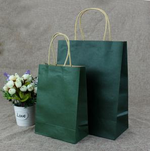 Quality Wholesale custom kraft paper shopping bag with twisted paper handle wholesale