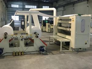 Quality Touch Screen Facial Hand Towel Machine , Connect Log Saw And Single Packing Machine wholesale
