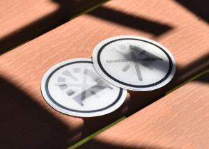 Quality Silicone Rubber Backing, Printed With A Black Reflective Logo,For Clothing wholesale