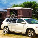 Outdoor Folding Car Roof Top Tent Aluminum Automatic Hydraulic Brace Frame PU