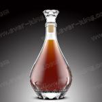 Heat Resistant Clear 750ML Rum Glass Bottle With Diamond Cap
