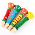 Hot Baby Wooden Horn Whistle Musical Instrument Toys Kids Colorful