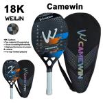 18k Carbon Fiber Beach Tennis Racket Rough Surface Paddle Tennis Padel