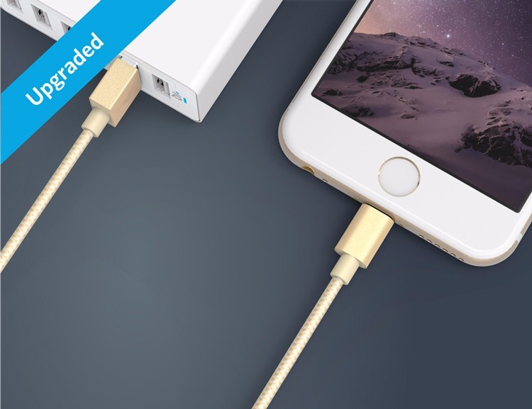 Nylon Braided Quick Charge Usb Cable High Speed Data Sync For Samsung Galaxy , HTC