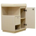 Modern Wooden Hospital Bedside Cabinet Double Shelf Patient Bedside Cabinet